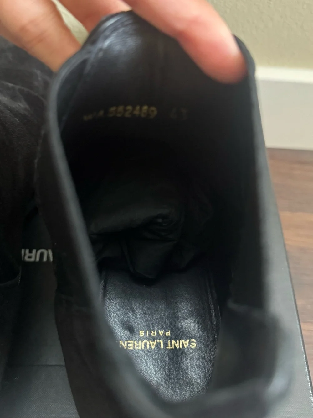 Saint Laurent mens suede boot